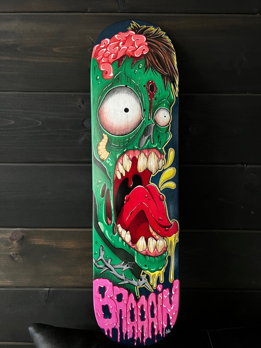 Zombie painted skateboard *Sold*