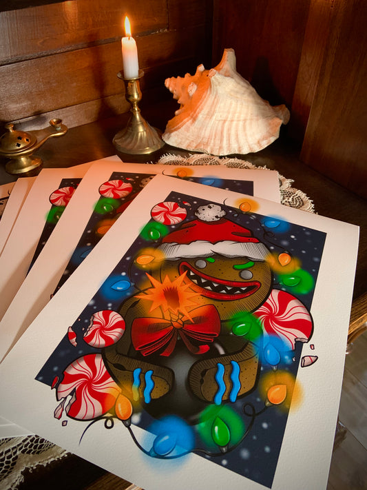 Gingerbread man print